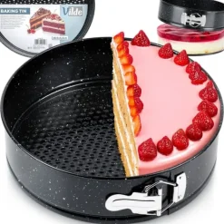 Bakning-Springform kakform med granitöverdrag, rund, 24cm, VILDE 279016