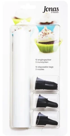 Jonas of Sweden Spritspåsar-Spritspåse 10 st med 3 tyllar/munstycken