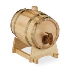 Spritudispenser, Träfat, 23x16x25,5 cm, Natur