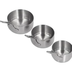 Såsfatset i rostfritt stål med handtag - 3 st, perfekt för kryddor, ketchup och aptitretare