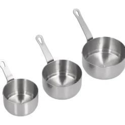 Såsfatset i rostfritt stål med handtag - 3 st, perfekt för kryddor, ketchup och aptitretare