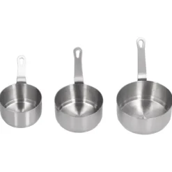 Såsfatset i rostfritt stål med handtag - 3 st, perfekt för kryddor, ketchup och aptitretare