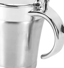 Såsskål med lock, 750 ml dubbelväggig såsskål, dubbelväggig isolerad såsskål i rostfritt stål, kastrull med lock för såser, gräddsåser, salladsdressin | CDON