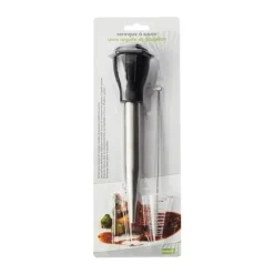 Såsspruta i rostfritt stål med nål och borste