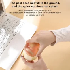 Söt Fruktskalare Rostfritt Stål Grönsaksskalare Multifunktionell Potatisskalare för Kök Orange