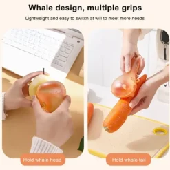 Söt Fruktskalare Rostfritt Stål Grönsaksskalare Multifunktionell Potatisskalare för Kök Orange