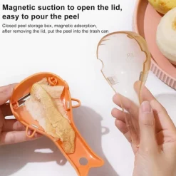 Söt Fruktskalare Rostfritt Stål Grönsaksskalare Multifunktionell Potatisskalare för Kök Orange