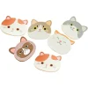 Glasunderlägg-Söt katt silikongummiunderlägg set för dryckesglas - 6 st