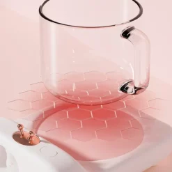 Söt koppvärmare Söt tecknad smart schemalagd temperaturkontroll värmeplatta för hemmets sovsal CN 110V‑220V