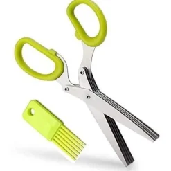 2st örtsax 5 blad i rostfritt stål kökssax med utrustad kamrengöring för örter Ar