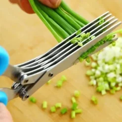 2st örtsax 5 blad i rostfritt stål kökssax med utrustad kamrengöring för örter Ar