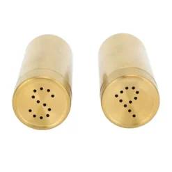 Salt- & Pepparströare-2st Salt Peppar kryddflaska Professionell 304 rostfritt stål kryddflaska för kök Camping Utomhusgrill Guld