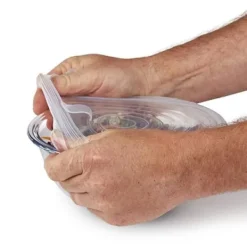 Skållock-6st Silikon Fresh Bowl Cover Vit