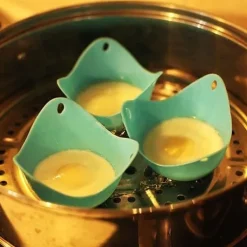 Köksformar-4st Silikon Poacher Cook Poching Pod Köksmatlagningskopp