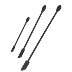 3st spatel livsmedelsklassad silikon med dubbelt huvud fruktsylt grädde Makeup spatel för kök Svart