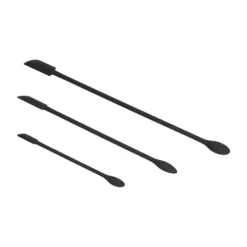 3st spatel livsmedelsklassad silikon med dubbelt huvud fruktsylt grädde Makeup spatel för kök Svart