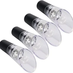 Vinluftare-4st vinluftare hällare PC Miljövänlig karaffpipstång Tillbehör för hushållsfestSilver