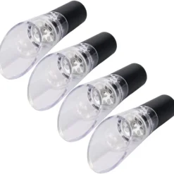 Vinluftare-4st vinluftare hällare PC Miljövänlig karaffpipstång Tillbehör för hushållsfestSilver