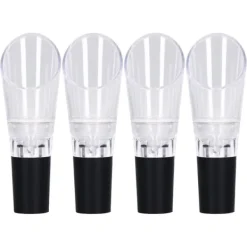 Vinluftare-4st vinluftare hällare PC Miljövänlig karaffpipstång Tillbehör för hushållsfestSilver