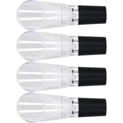 Vinluftare-4st vinluftare hällare PC Miljövänlig karaffpipstång Tillbehör för hushållsfestSilver