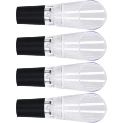 Vinluftare-4st vinluftare hällare PC Miljövänlig karaffpipstång Tillbehör för hushållsfestSilver