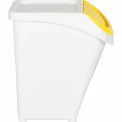 Källsorteringskärl-Stapelbara soptunnor med lock - 3 st | Färg: Vit | Volym: 120 L