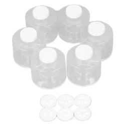 Stapelbart kryddtornsset - 6 genomskinliga kryddkrukor för kök