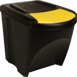 Källsorteringskärl-Staplingsbara soptunnor 4 st - Hygieniska och praktiska | Färg: Antracit | Storlek: 100 L