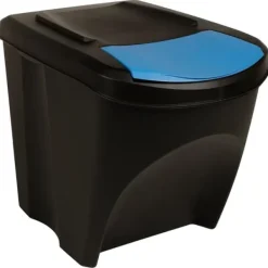 Källsorteringskärl-Staplingsbara soptunnor 4 st - Hygieniska och praktiska | Färg: Antracit | Storlek: 100 L