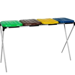 Stativhållare för 120L sopsäckar för segregering - 4 typer av avfall