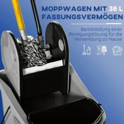 Städvagn, 54x41x91,5 cm, Grå