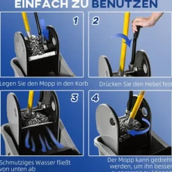 Städvagn, 54x41x91,5 cm, Grå