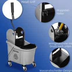 Städvagn, 54x41x91,5 cm, Grå