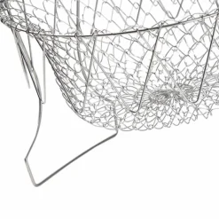 Durkslag & Silar-Stekkorg i rostfritt stål Hopfällbar, måttlig masktäthet, mångsidigt matlagningsnät för kök