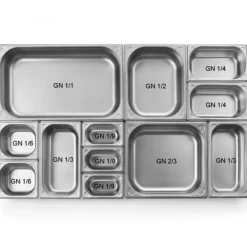 Skållock-Stållock till GN Kitchen Line med utskärning för GN 1/9 skänk - Hendi 806975