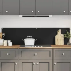 vidaXL Stänkskydd 2 st svart 80x50 cm härdat glas