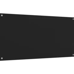 vidaXL Stänkskydd 2 st svart 80x50 cm härdat glas