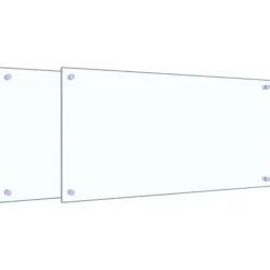 vidaXL Stänkskydd 2 st transparent 80x40 cm härdat glas