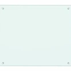 Spisar-Stänkskydd i härdat glas - Värmebeständigt och reptåligt | Färg: Vit | Storlek: 70x60 cm