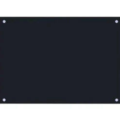 Stänkskydd i härdat glas 2-pack | Färg: Svart | Storlek: 70x50 cm