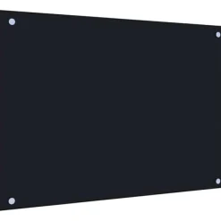 Stänkskydd i härdat glas 2-pack | Färg: Svart | Storlek: 70x50 cm