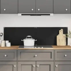 Mattor & Galler Till Diskhoar-Stänkskydd 2-pack härdat glas - Praktiskt och dekorativt | Färg: Svart | Storlek: 70x40 cm
