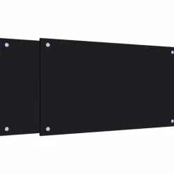 Mattor & Galler Till Diskhoar-Stänkskydd 2-pack härdat glas - Praktiskt och dekorativt | Färg: Svart | Storlek: 70x40 cm