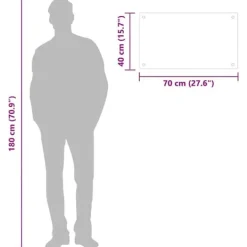 Mattor & Galler Till Diskhoar-Stänkskydd 2-pack härdat glas - Praktiskt och dekorativt | Färg: Svart | Storlek: 70x40 cm