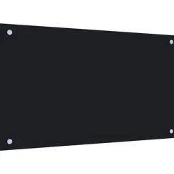 Mattor & Galler Till Diskhoar-Stänkskydd 2-pack härdat glas - Praktiskt och dekorativt | Färg: Svart | Storlek: 70x40 cm