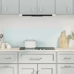 Stänkskydd 2-pack i härdat glas - Praktiskt & Dekorativt | Färg: Vit | Storlek: 70x50 cm