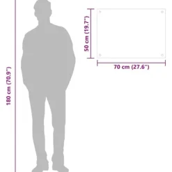 Stänkskydd 2-pack i härdat glas - Praktiskt & Dekorativt | Färg: Vit | Storlek: 70x50 cm