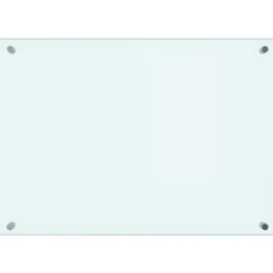 Stänkskydd 2-pack i härdat glas - Praktiskt & Dekorativt | Färg: Vit | Storlek: 70x50 cm