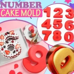 Stor Bakform Silikon Tårtform Siffra Nummer 3