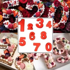 Stor Bakform Silikon Tårtform Siffra Nummer 3